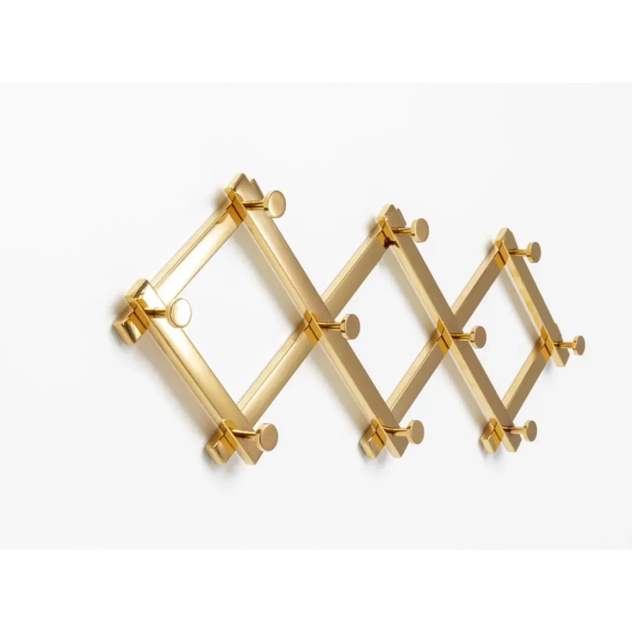 Kleinmöbel & Sonstiges-KARE Design Wandgarderobe Crossing Gold 9(+71)Cm