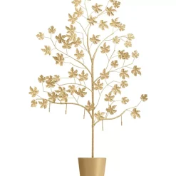 Kleinmöbel & Sonstiges-KARE Design Wandgarderobe Leafline Gold 93Cm