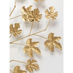 Kleinmöbel & Sonstiges-KARE Design Wandgarderobe Leafline Gold 93Cm