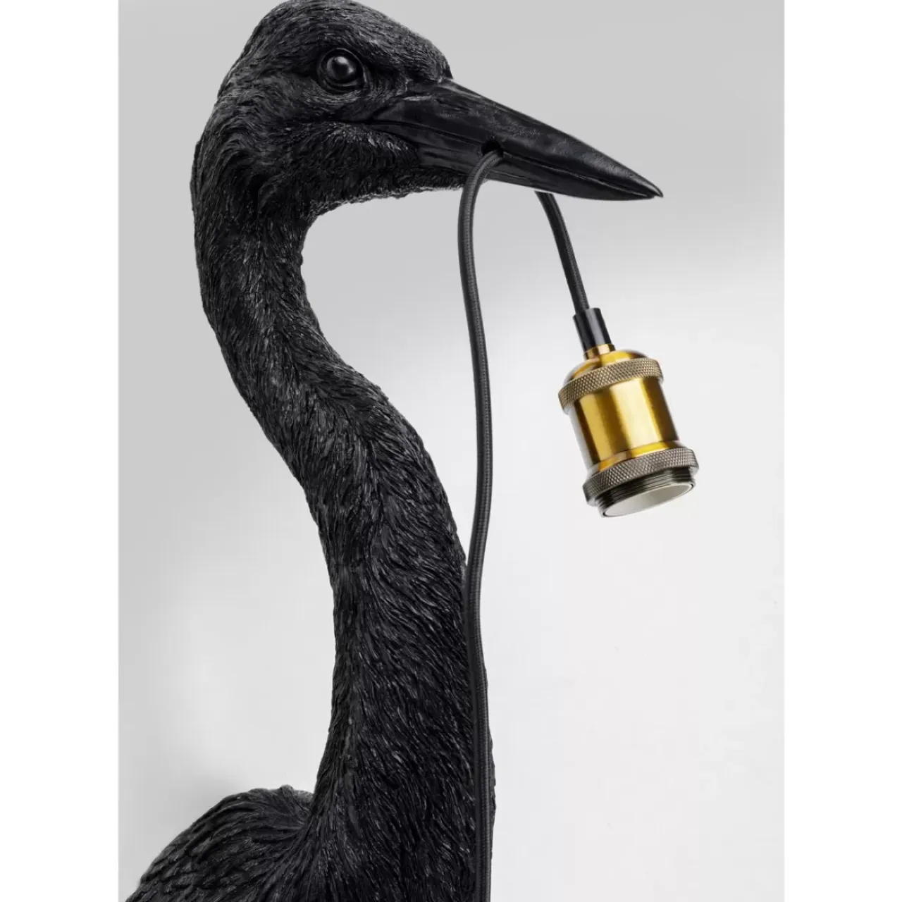 Wandleuchten-KARE Design Wandleuchte Animal Heron Schwarz 26X62Cm