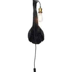 Wandleuchten-KARE Design Wandleuchte Animal Heron Schwarz 26X62Cm