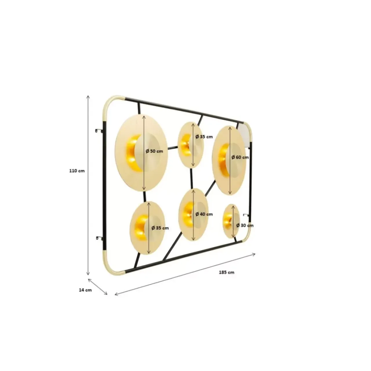 Wandleuchten-KARE Design Wandleuchte Disc 6Er