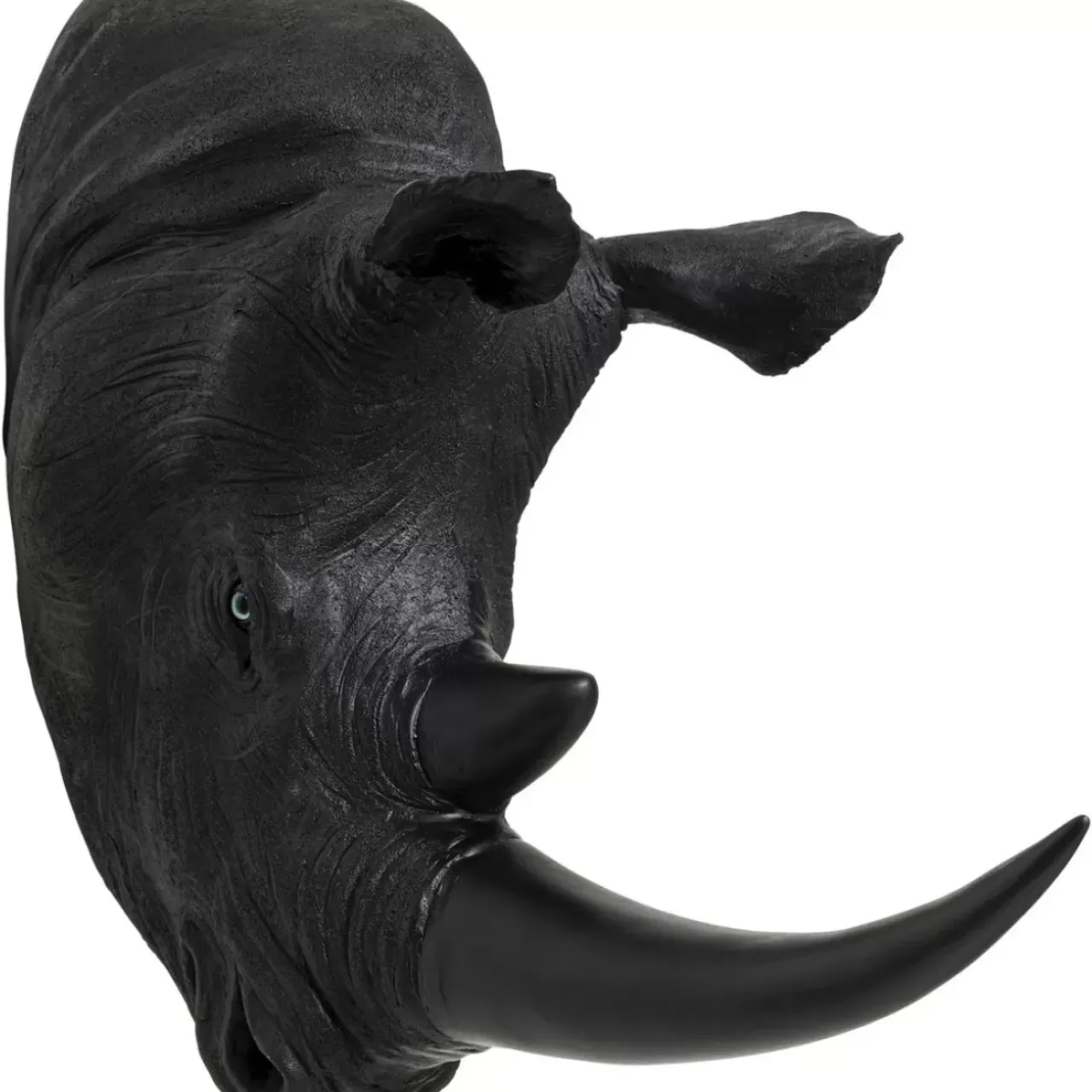 Bilder-KARE Design Wandobjekt Rhino Head Antique Schwarz