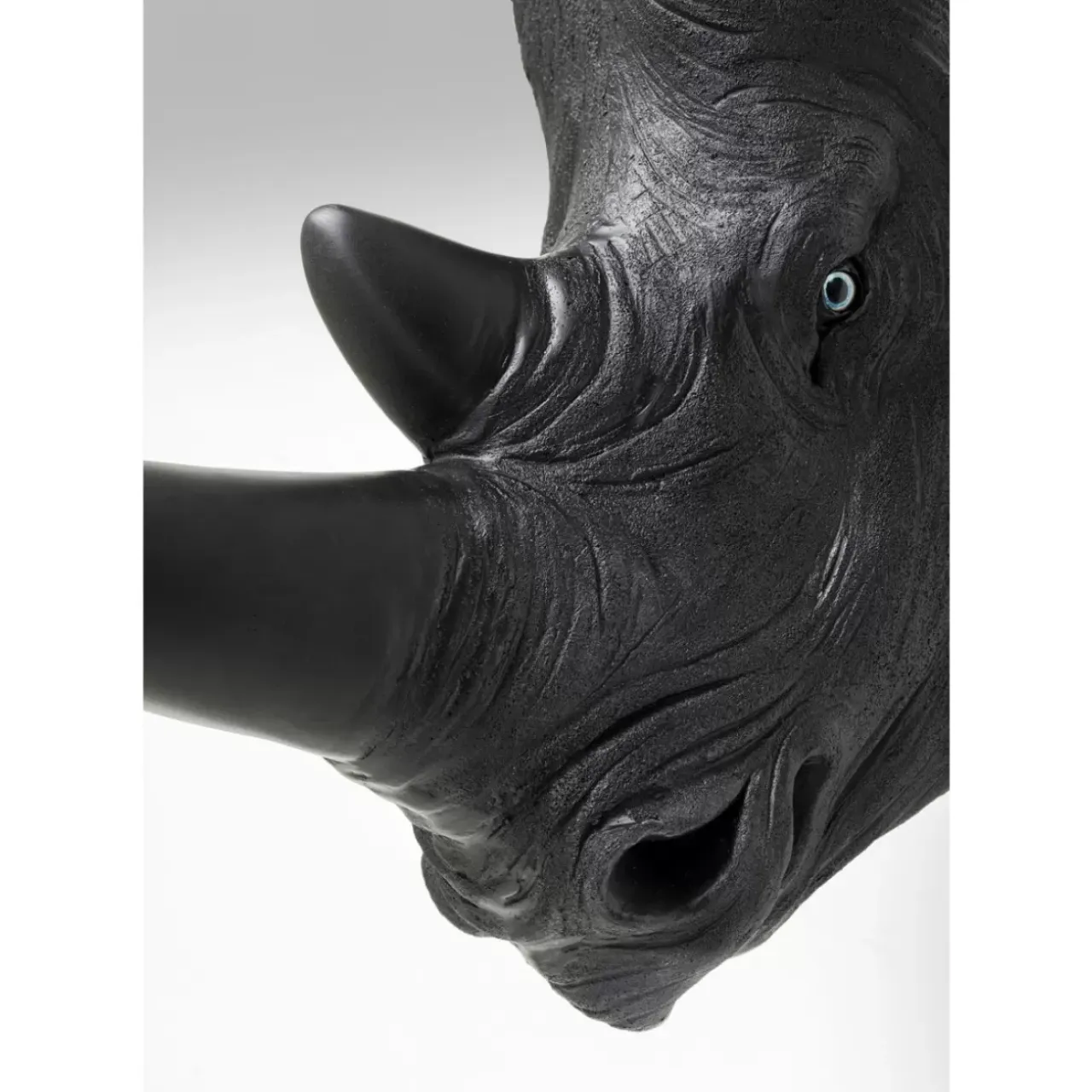 Bilder-KARE Design Wandobjekt Rhino Head Antique Schwarz