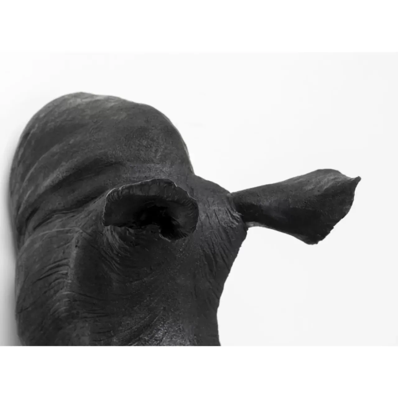 Bilder-KARE Design Wandobjekt Rhino Head Antique Schwarz