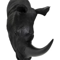 Bilder-KARE Design Wandobjekt Rhino Head Antique Schwarz