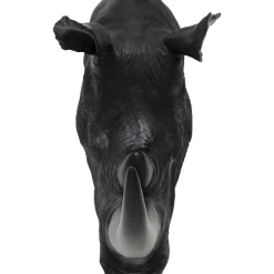 Bilder-KARE Design Wandobjekt Rhino Head Antique Schwarz