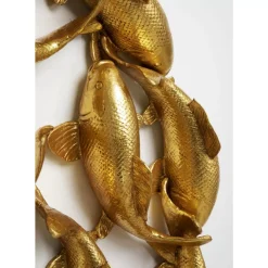 Bilder-KARE Design Wandobjekt School Of Koi Gold O102Cm