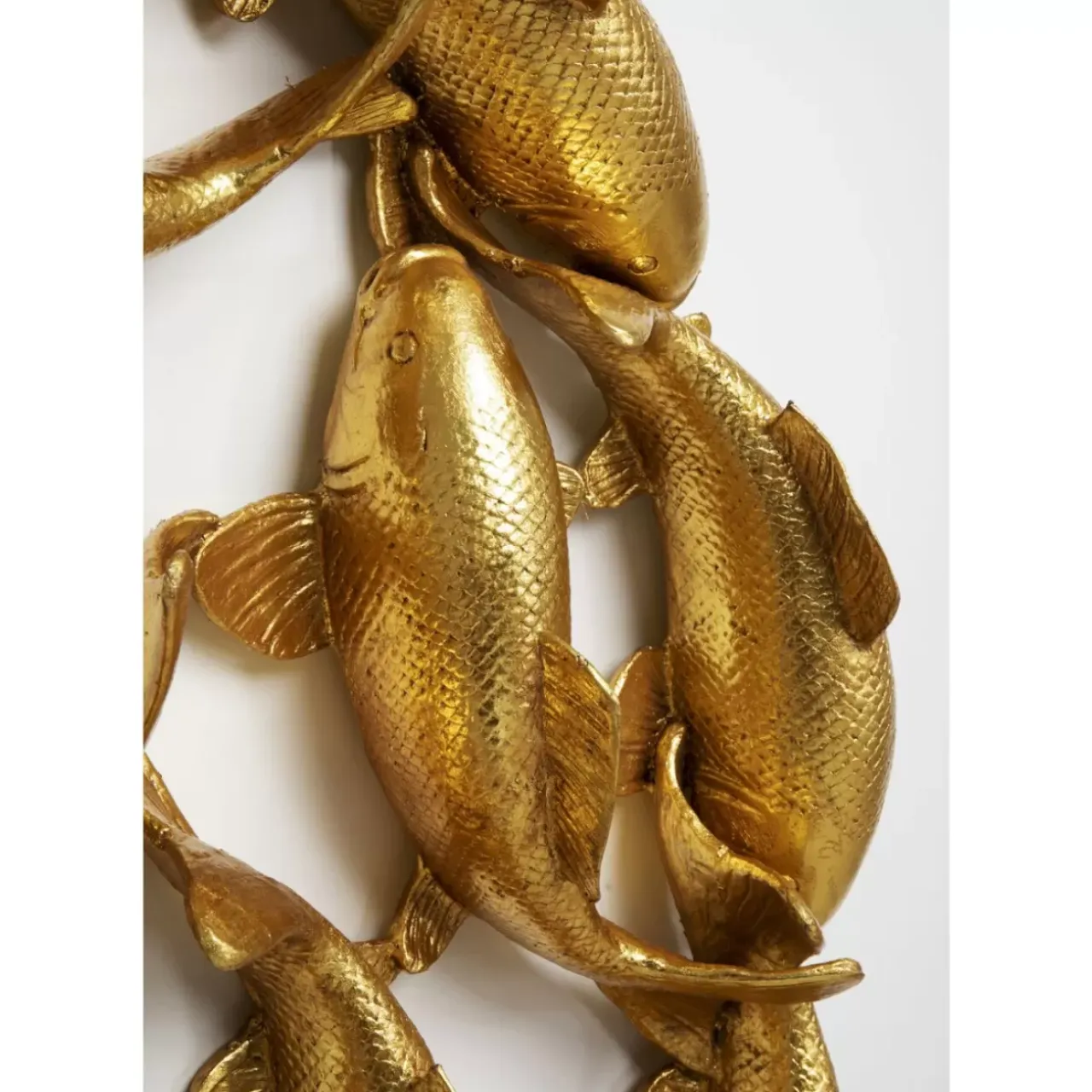 Bilder-KARE Design Wandobjekt School Of Koi Gold O102Cm