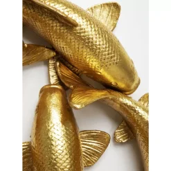 Bilder-KARE Design Wandobjekt School Of Koi Gold O102Cm