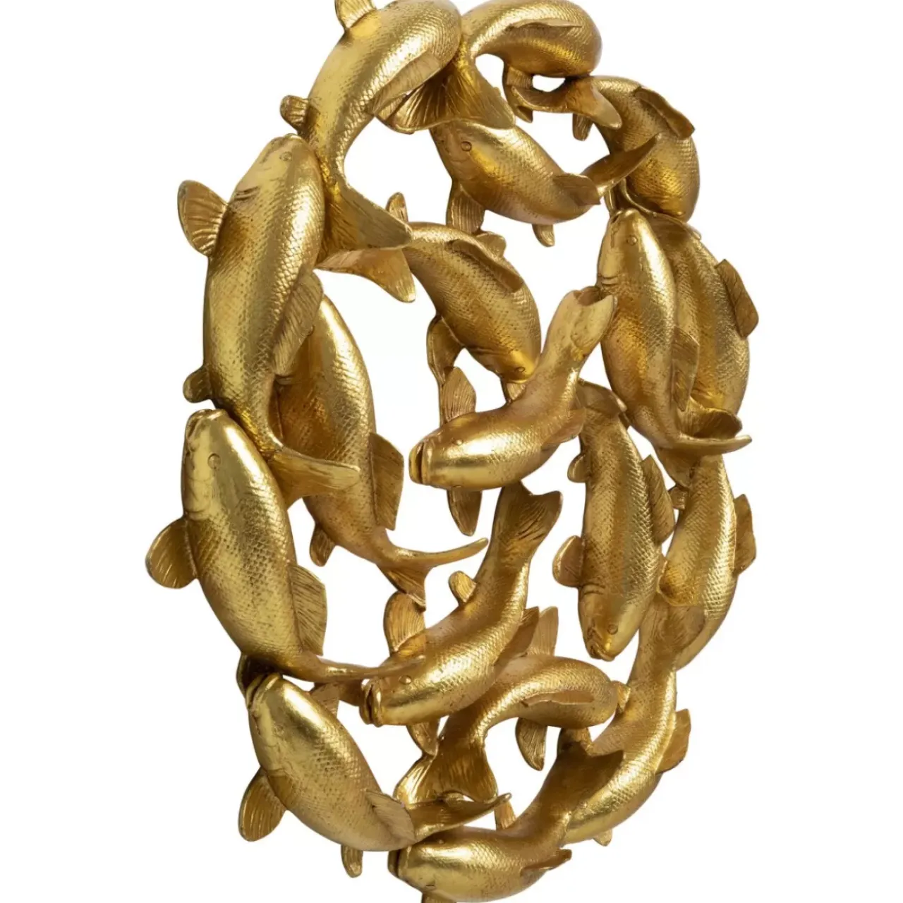 Bilder-KARE Design Wandobjekt School Of Koi Gold O102Cm