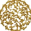 Bilder-KARE Design Wandobjekt School Of Koi Gold O160Cm
