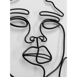 Bilder-KARE Design Wandobjekt Wire African Woman 50X57Cm