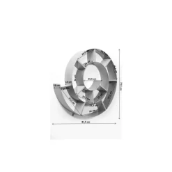 Regale-KARE Design Wandregal Snail Silver Grau