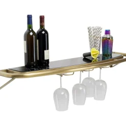 Regale-KARE Design Wandregal Treviso Gold 120X10Cm