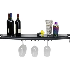 Regale-KARE Design Wandregal Treviso Schwarz 120X10Cm