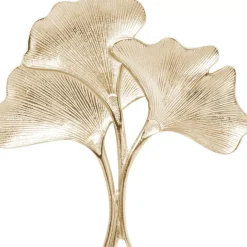 Bilder-KARE Design Wandschmuck Ginkgo Gold Klein
