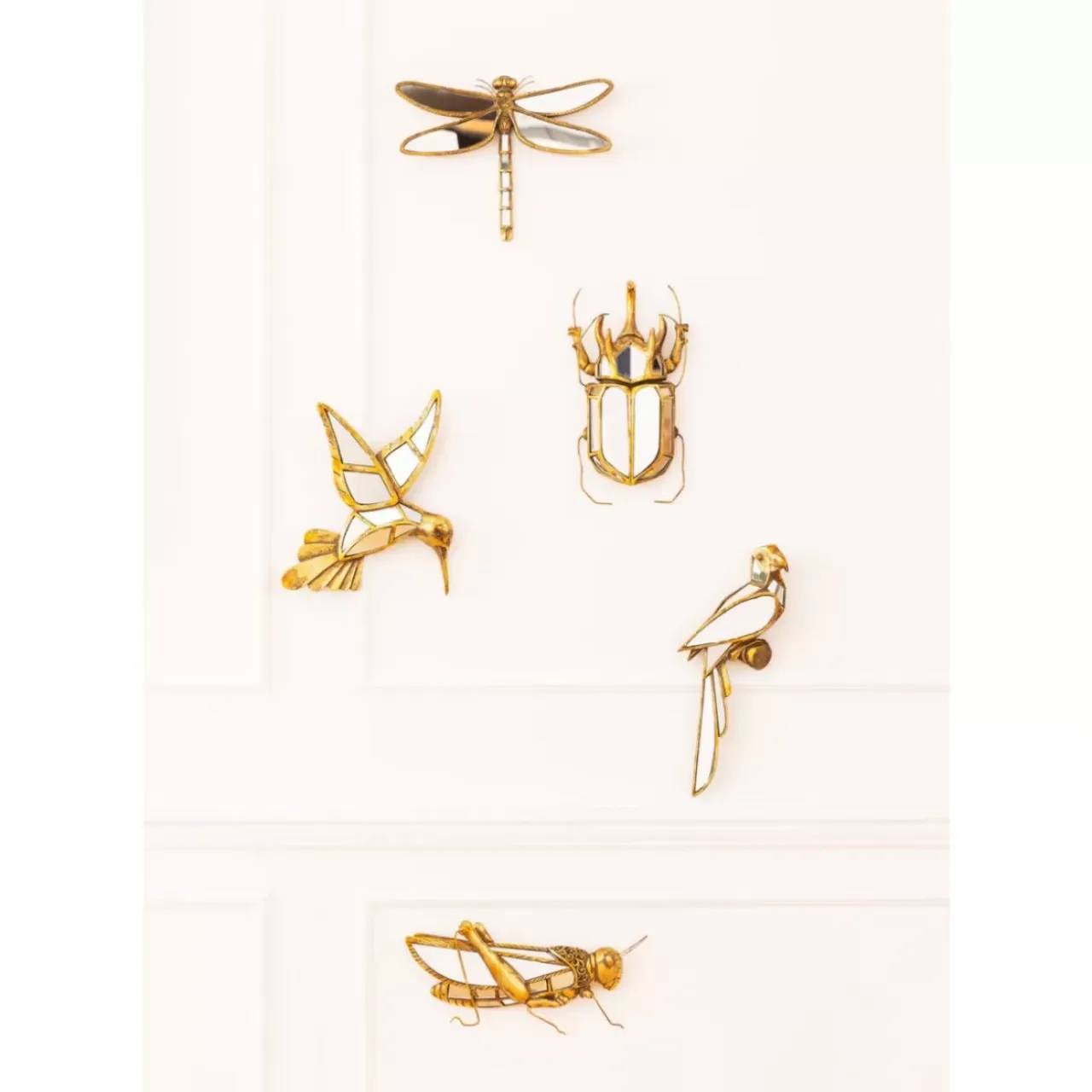 Bilder-KARE Design Wandschmuck Grasshopper Mirror