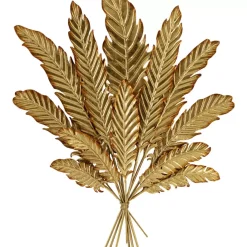 Bilder-KARE Design Wandschmuck Leaf Bouquet Gold