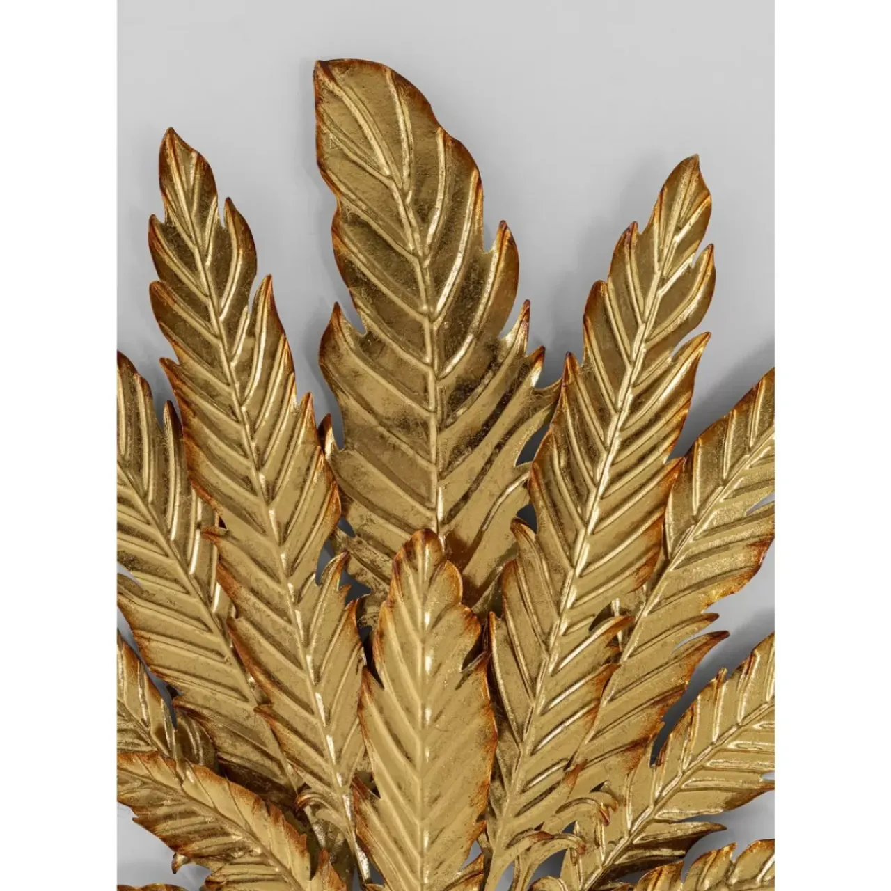 Bilder-KARE Design Wandschmuck Leaf Bouquet Gold