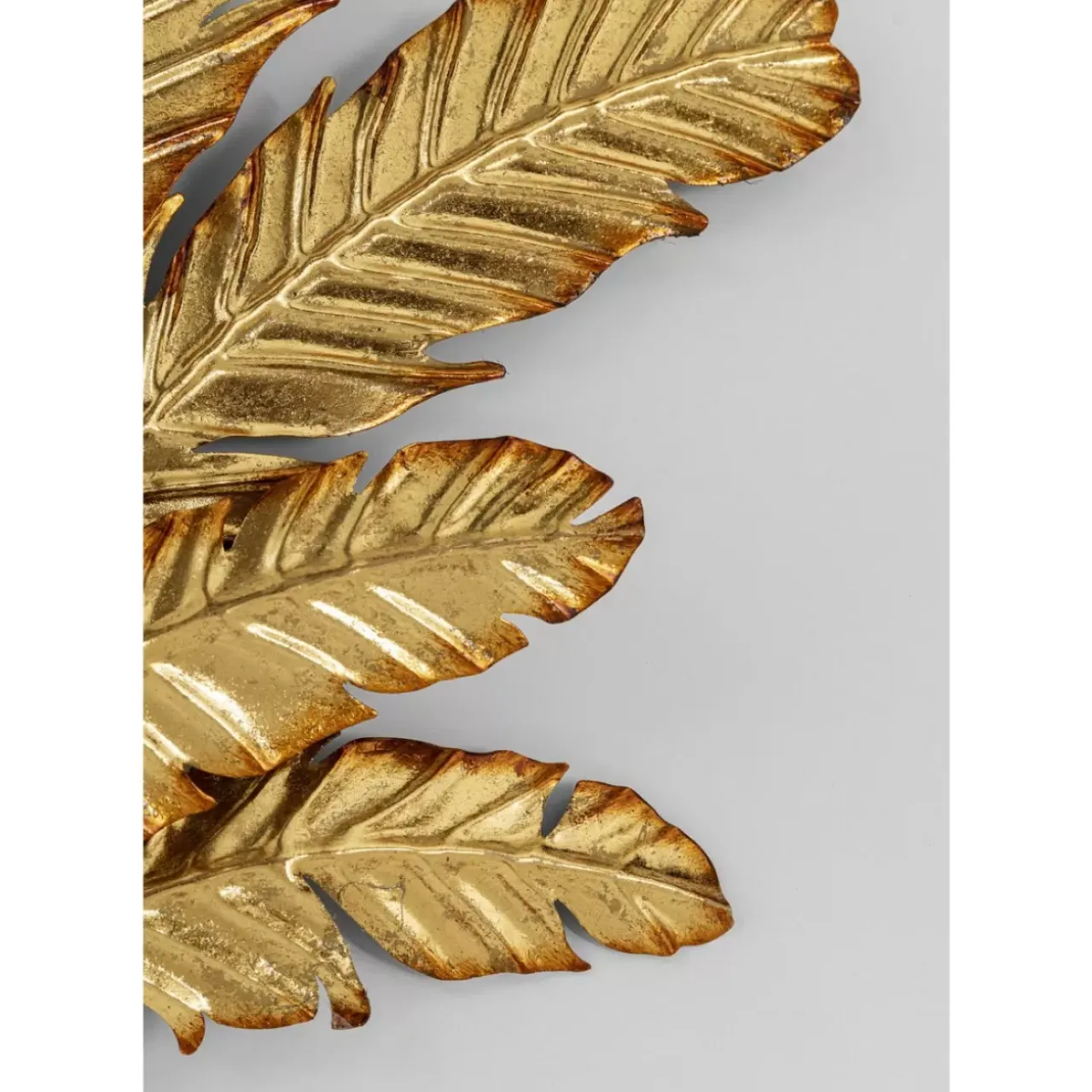 Bilder-KARE Design Wandschmuck Leaf Bouquet Gold
