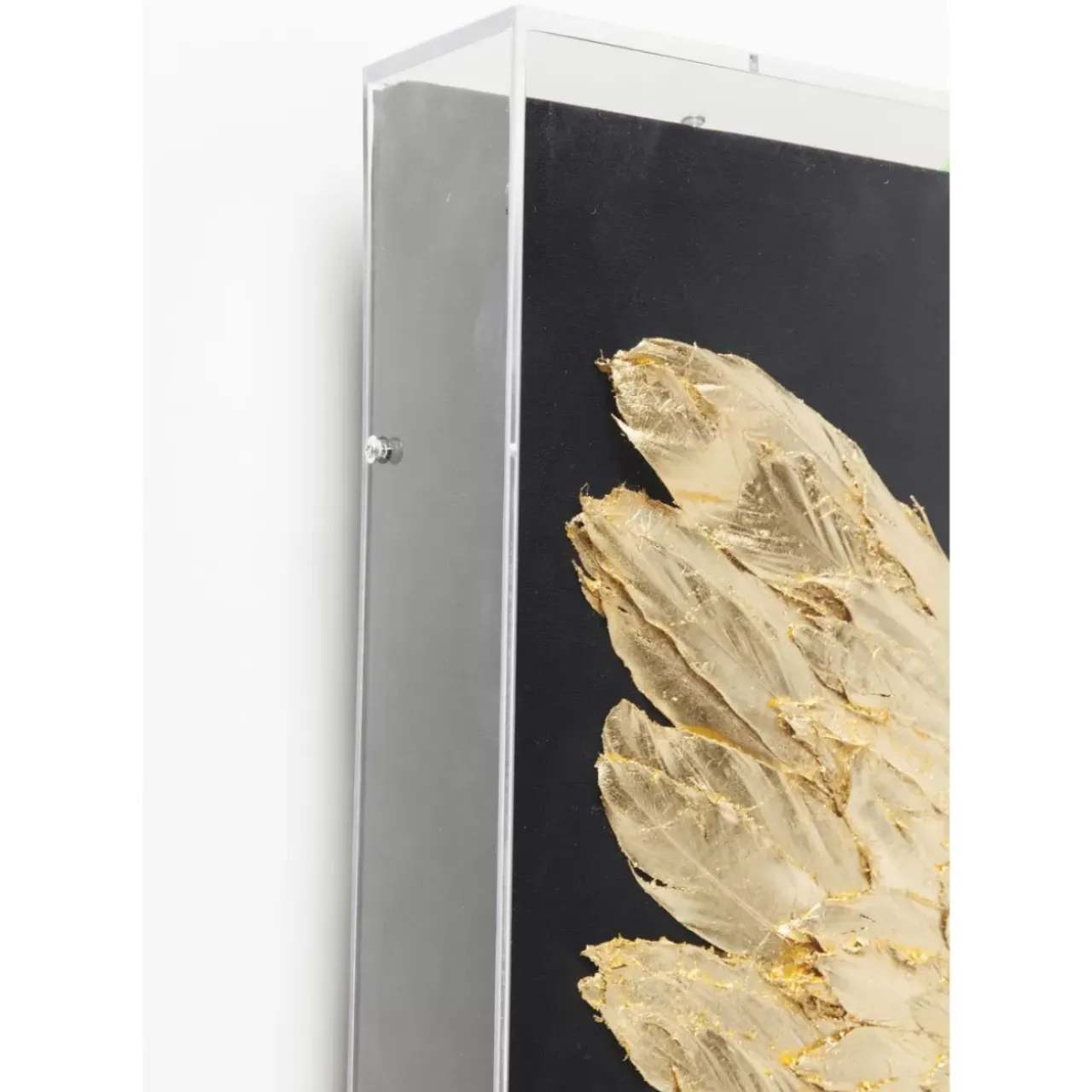 Bilder-KARE Design Wandschmuck Wings Gold Black 120X120Cm