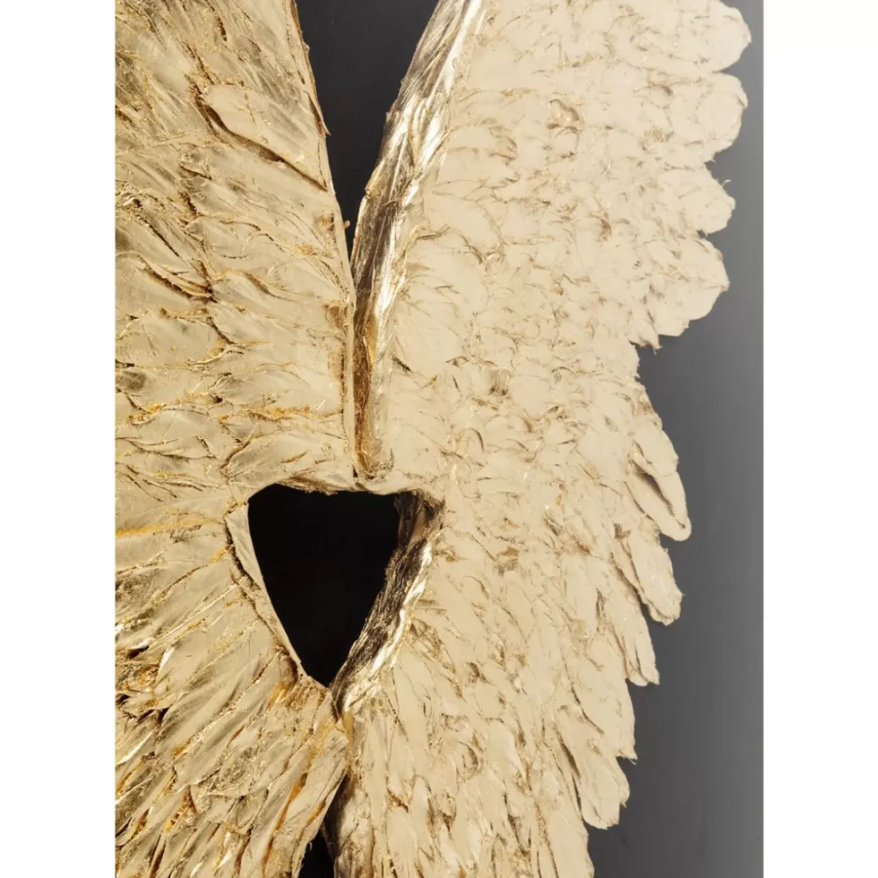 Bilder-KARE Design Wandschmuck Wings Gold Black 120X120Cm