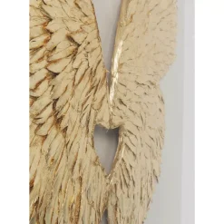 Bilder-KARE Design Wandschmuck Wings Gold-Weis 120X120Cm