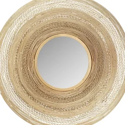 Spiegel-KARE Design Wandspiegel Gold Wire O61Cm