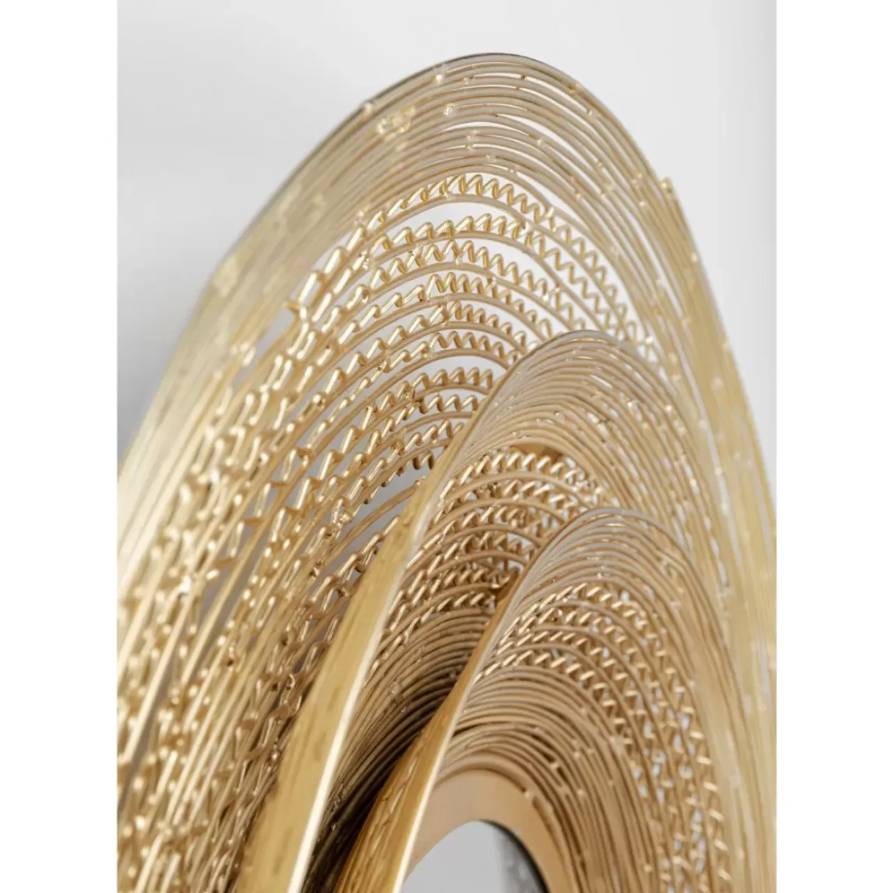 Spiegel-KARE Design Wandspiegel Gold Wire O61Cm