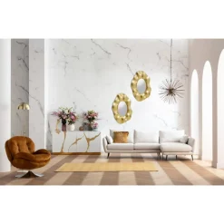 Spiegel-KARE Design Wandspiegel Riley Gold 150X98Cm