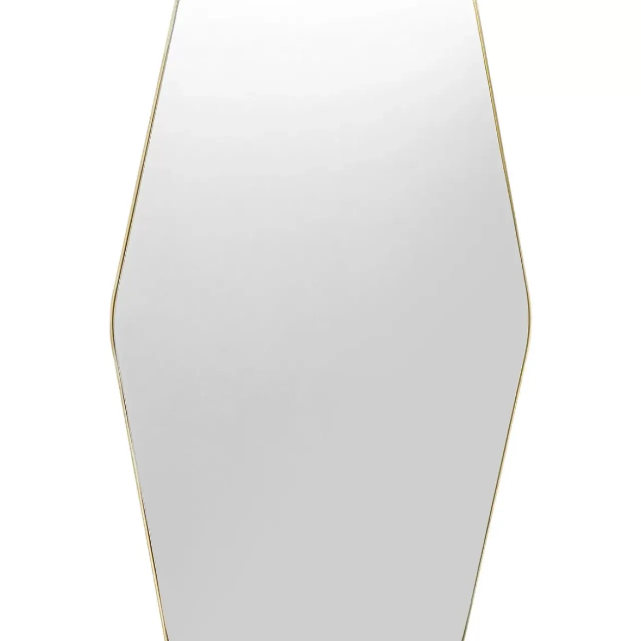 Spiegel-KARE Design Wandspiegel Shape Hexagon Brass 64X94,5Cm