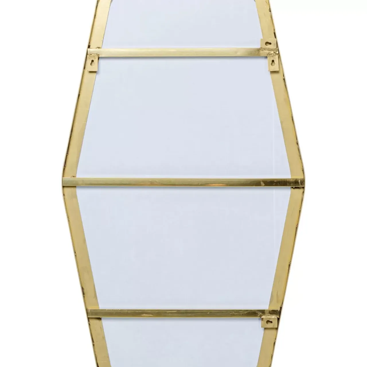 Spiegel-KARE Design Wandspiegel Shape Hexagon Brass 64X94,5Cm