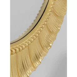 Spiegel-KARE Design Wandspiegel Sun Ray Gold O84Cm