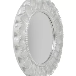 Spiegel-KARE Design Wandspiegel Sun Ray Silber O84Cm