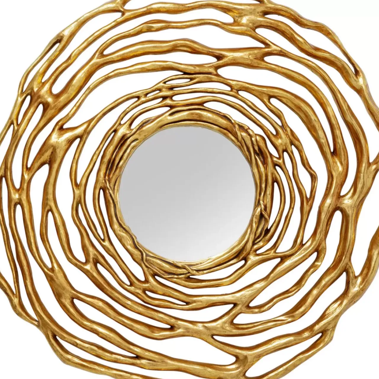 Spiegel-KARE Design Wandspiegel Twiggy Gold O121Cm