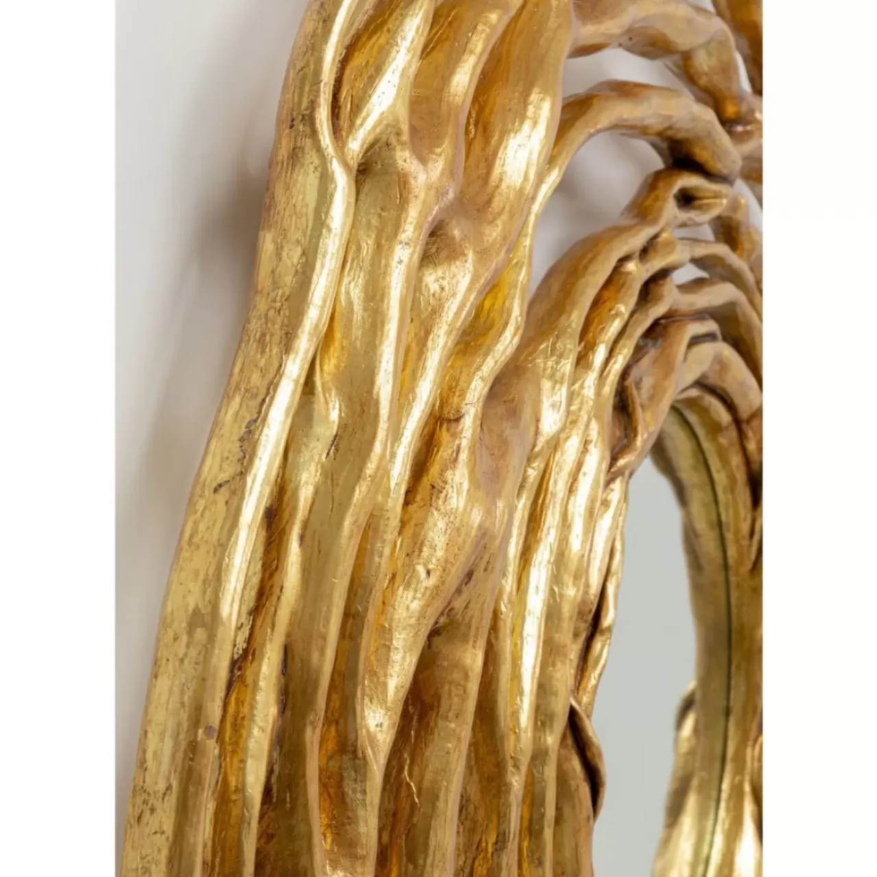 Spiegel-KARE Design Wandspiegel Twiggy Gold O121Cm