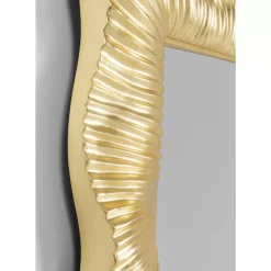 Spiegel-KARE Design Wandspiegel Wavy Brass 94X124Cm