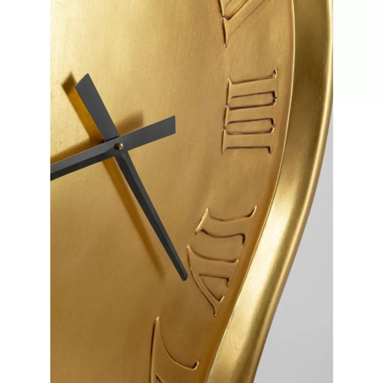 Uhren-KARE Design Wanduhr Big Drop Gold 92X127Cm