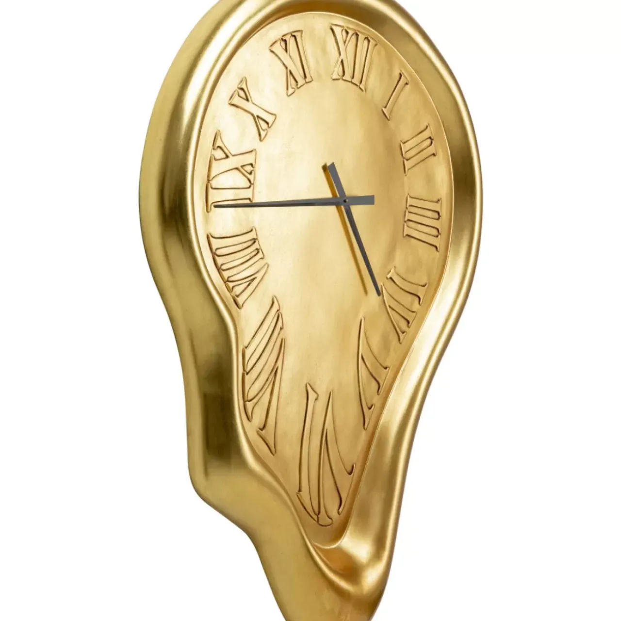 Uhren-KARE Design Wanduhr Big Drop Gold 92X127Cm