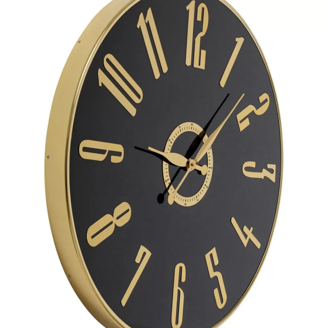 Uhren-KARE Design Wanduhr Casino Schwarz O76Cm