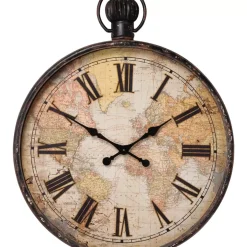 Uhren-KARE Design Wanduhr European Map 96Cm