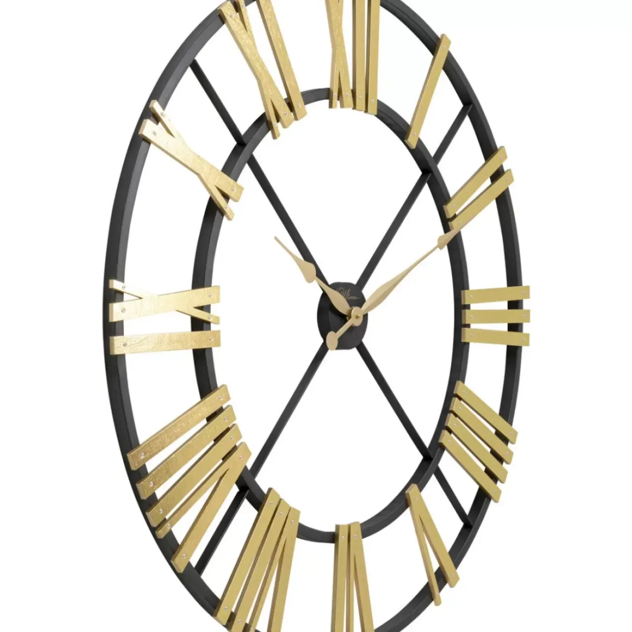 Uhren-KARE Design Wanduhr Nevio Brass O95Cm