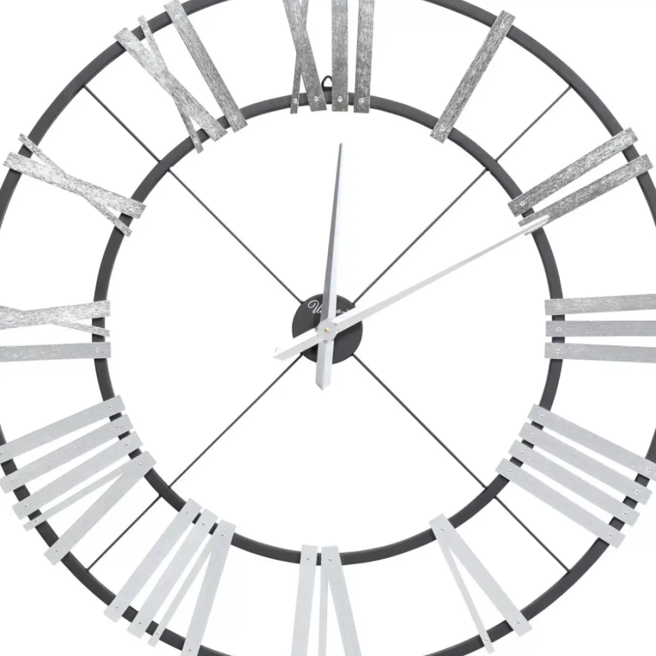 Uhren-KARE Design Wanduhr Nevio Silber O95Cm