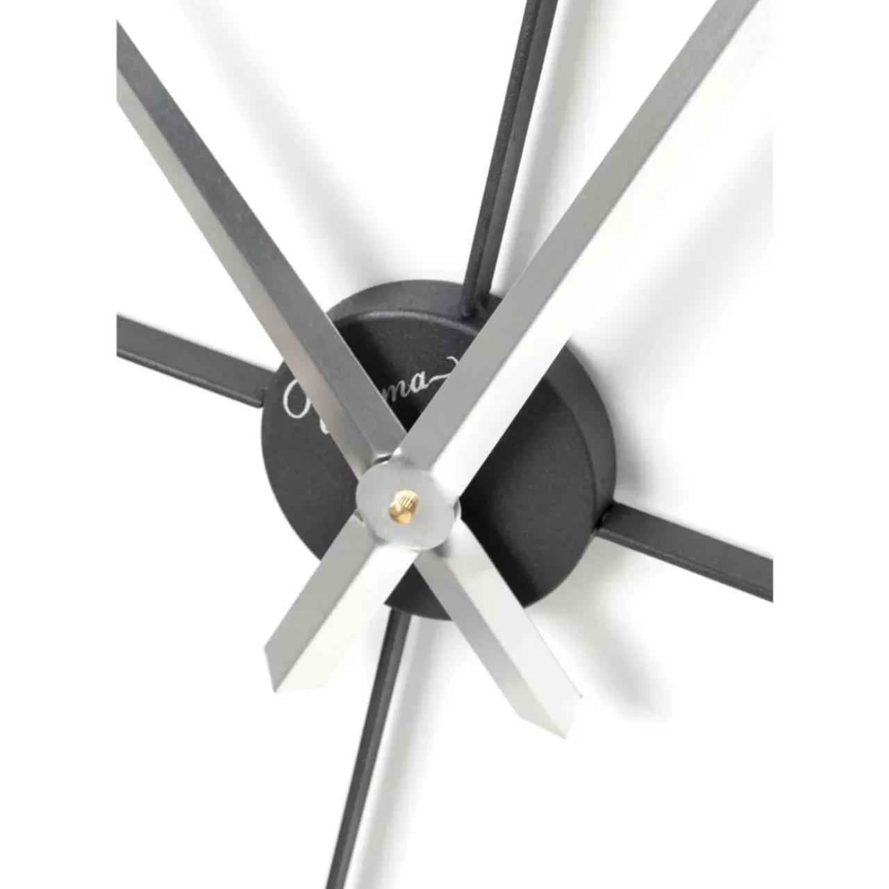 Uhren-KARE Design Wanduhr Nevio Silber O95Cm