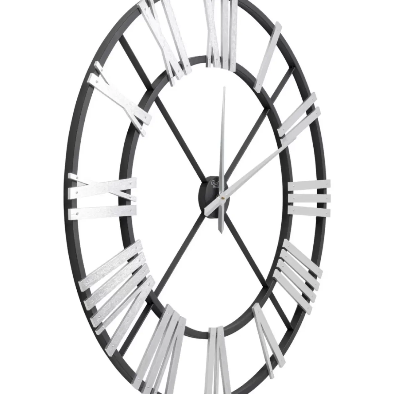 Uhren-KARE Design Wanduhr Nevio Silber O95Cm