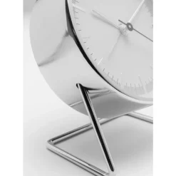 Uhren-KARE Design Wecker Levin Silber