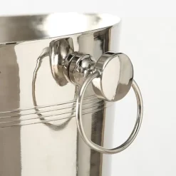 Geschirr & Tischaccessoires-KARE Design Weinkuhler Pillar Silber