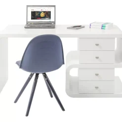 Tische-KARE Design White Club Schreibtisch Snake 150X70Cm