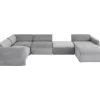 Sofas & Couches-KARE Design Wohnlandschaft 2 Lucca Grau Rechts 328Cm